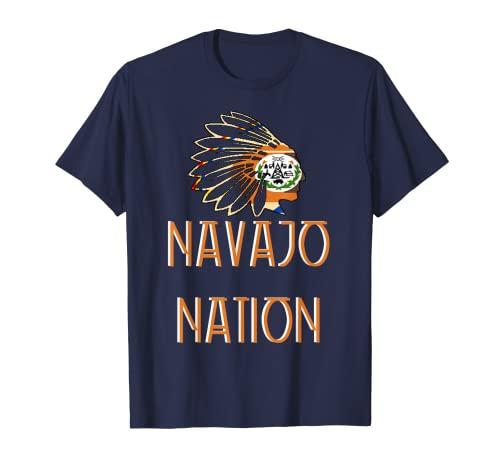 NAVAJO Flag Native American Headdress T-Shirt