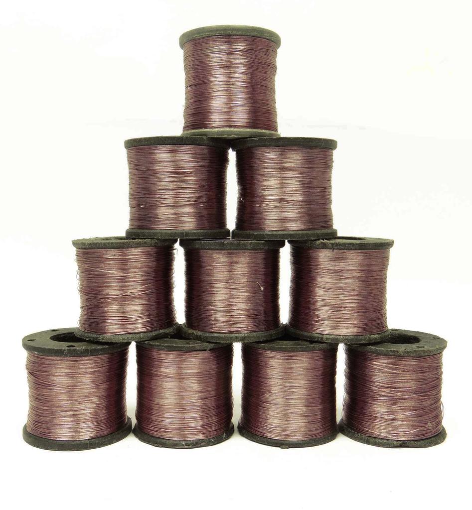 Lot Of 5 Pcs Polyamide Spool Quilting Machine Stitching Metallic Orange