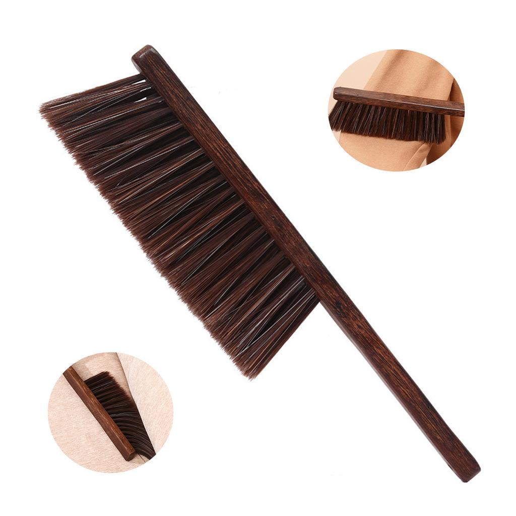 Wood Long Handle Cleaning Dusting Brush Soft Bristles Hand Broom For Delicate Surfaces Dust Removal Home Office Use