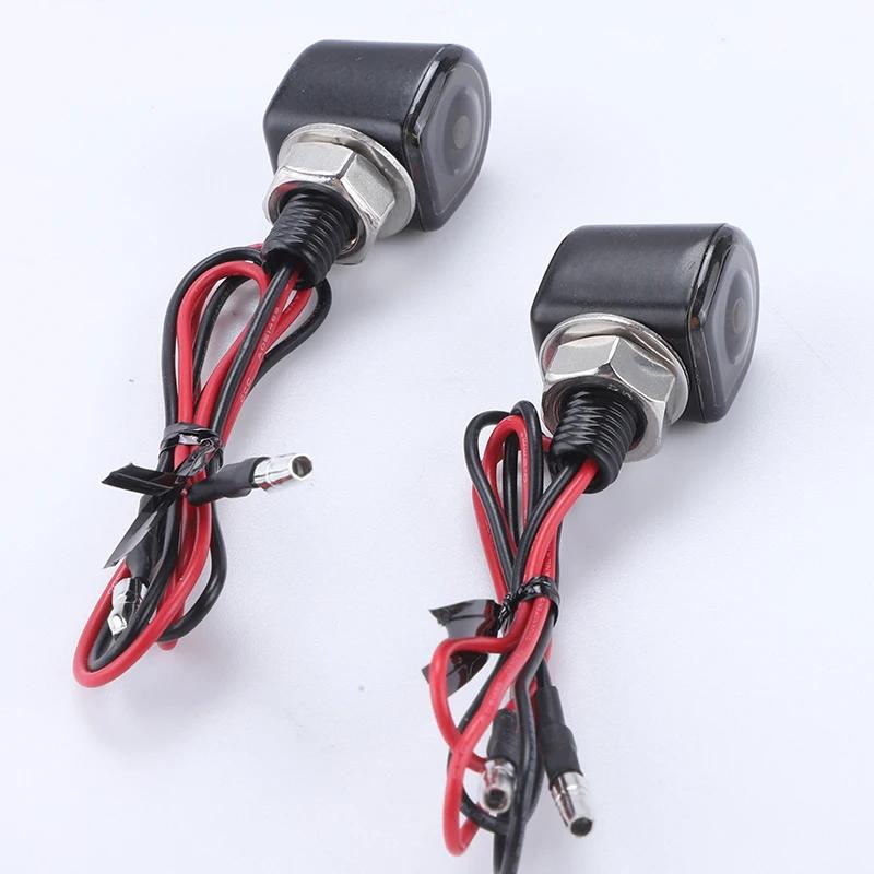 2PCS 12V Universal LED Motorcycle Turn Signal Indicator Amber Blinker Light Mini Lamp Scooter Turn Signal Flasher Indicators 2PCS
