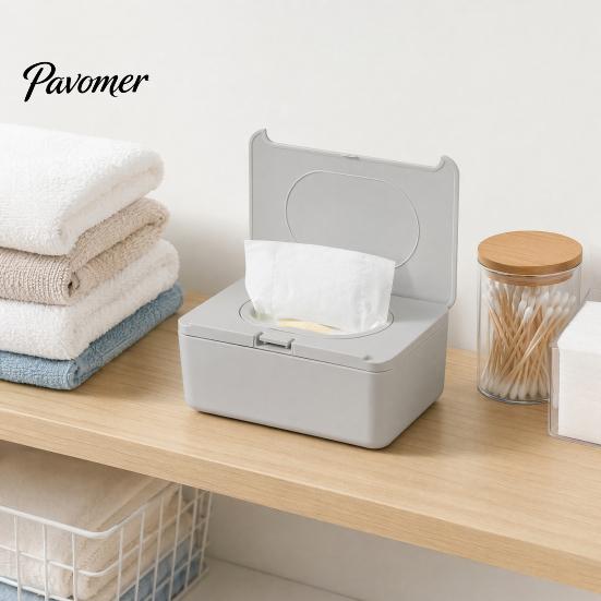 Dust Proof Tissue Storage Wipes Dispenser, Refillable with Buckle-Sealed Cover Box, Moisture Lock Wet Wipe Holder Dustproof Easy Pull Pouch