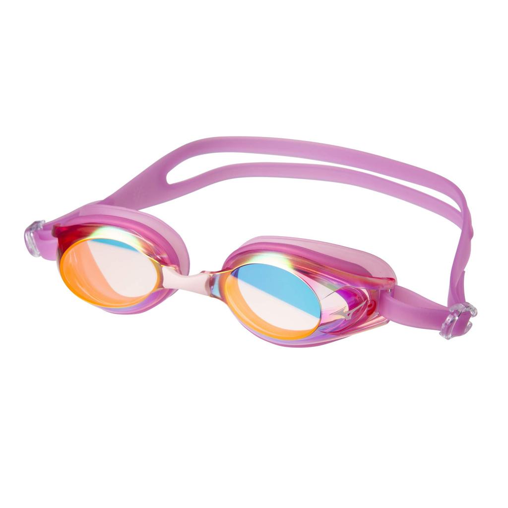 MIZUNO Swim Cushion Pink with Ruby Mirror Goggles, Type, N3JE602164,