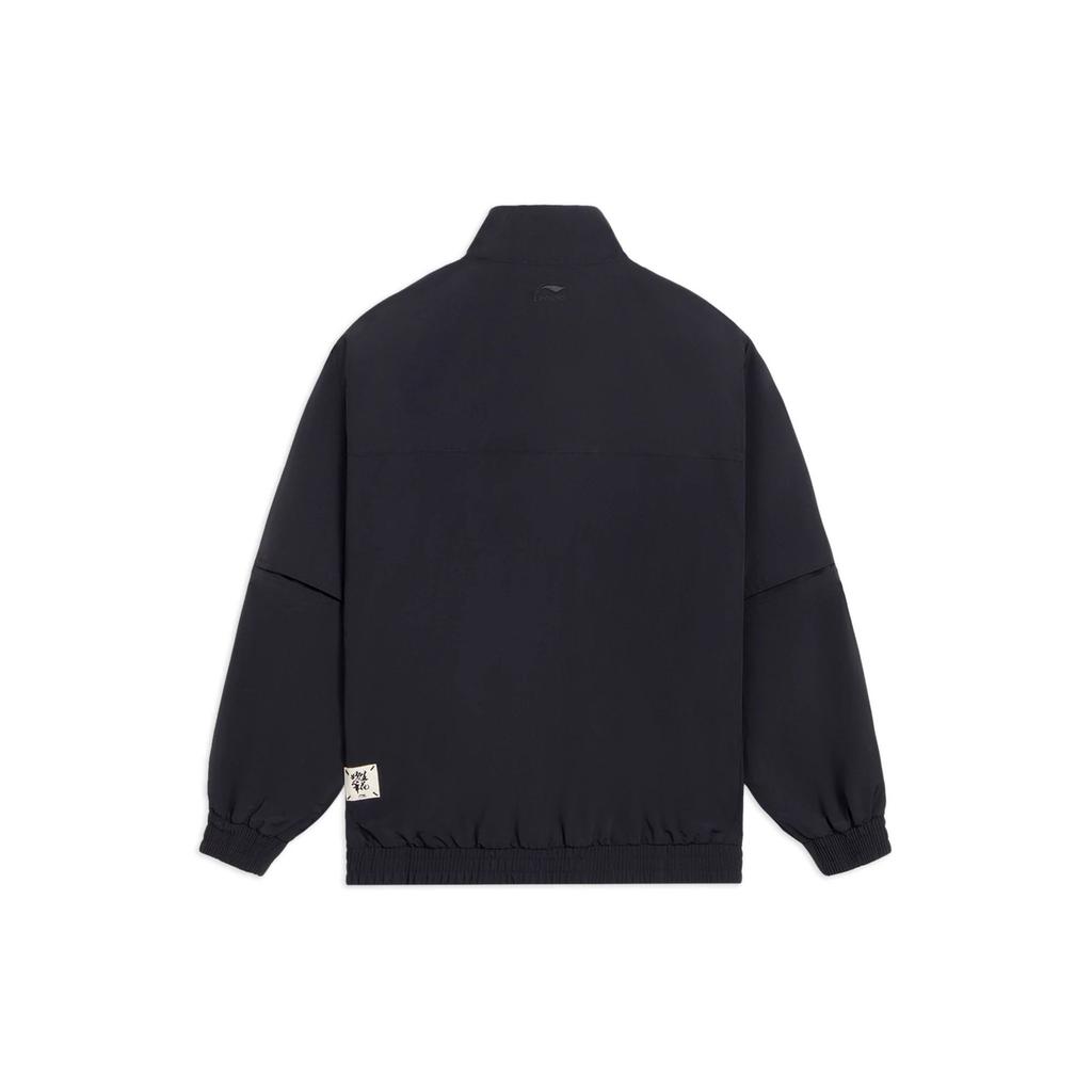 Li Ning China Culture Wonderful Series Sports Lifestyle Water-Resistant Loose Sports Jacket Men Jacket Black AJDS339-3