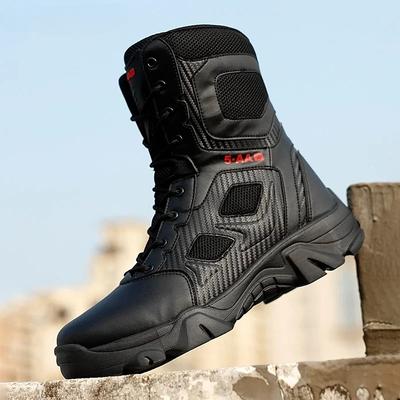 Men Shoes Winter Men Combat Tactical Boots 2025 Ankle Work Safety Shoes Special Force Army Boots Male Waterproof Motorcycle Shoe