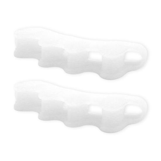

2Pcs Toe Separators for Overlapping Toes Soft Silicone Bunion Corrector for Men Women Reusable Ergonomic Spacer for Foot Alignment Hallux Valgus белый