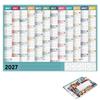 Layout Multicolore Planner Annuale 2027 Calendario Cartaceo Foglio Pianificatore Pianificazione Ufficio Domestico