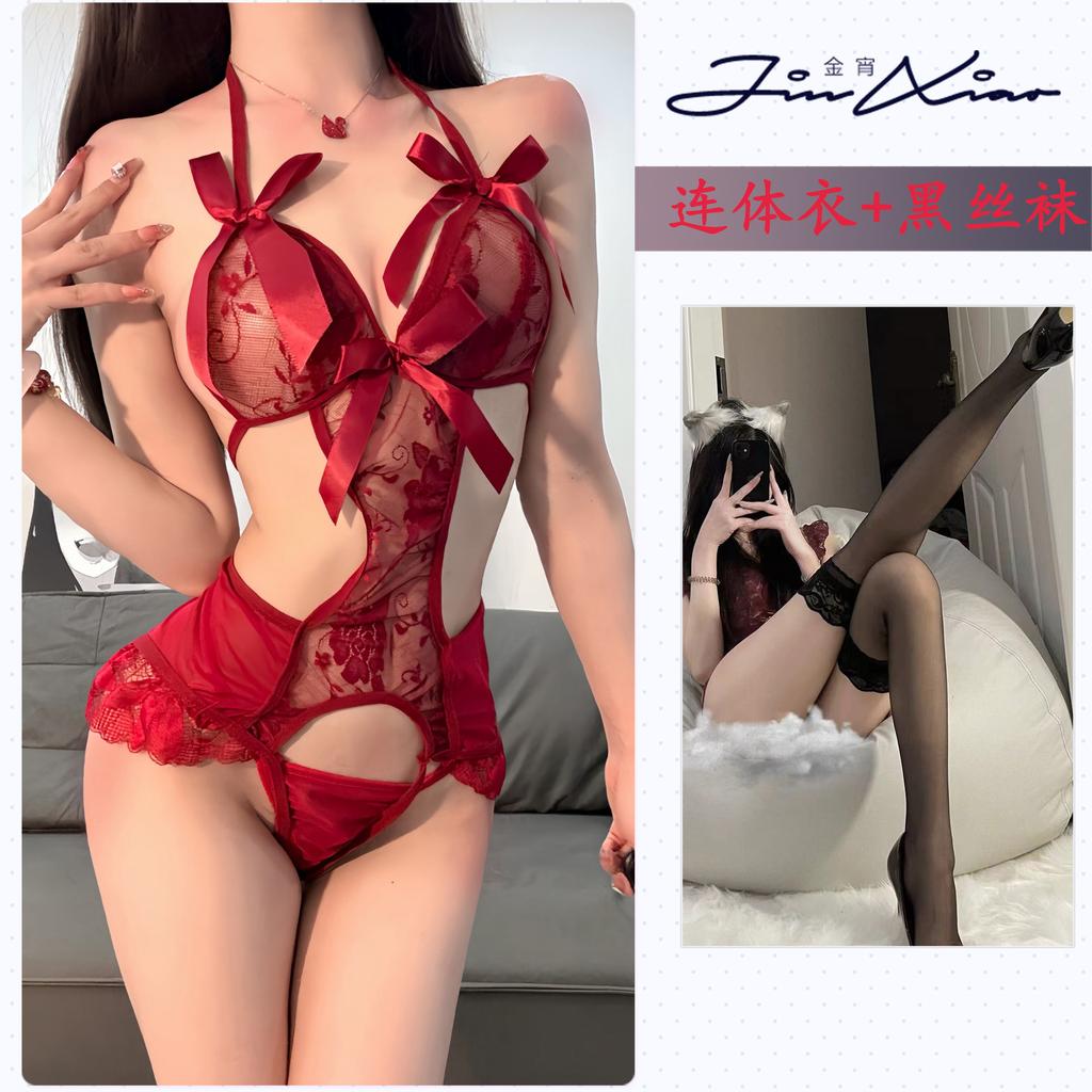 Sexy lingerie sexy no-take lace onesie bed passion shame uniform seduction outfit open crotch