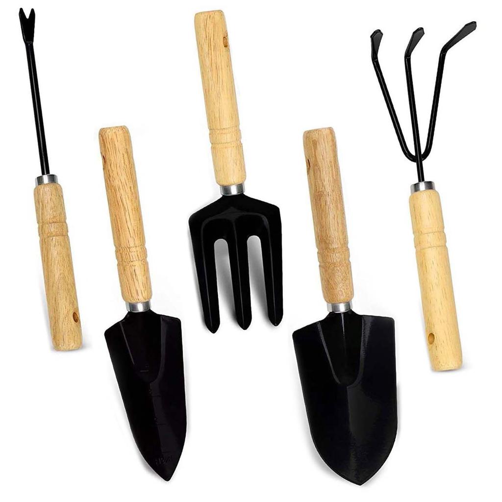9 Piece Garden Tool Set with Carbon Steel Tools, Storage Bag, Watering Can, Ideal for Gardening Gifts for Men Women