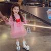 Autumn 2024 Casual Sweater Mesh Princess Dress for Little Girls