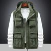 Jacket Men's Spring and Autumn Outdoor Windproof Jacket Loose Large Size Casual Multi-pocket Tooling Jacket