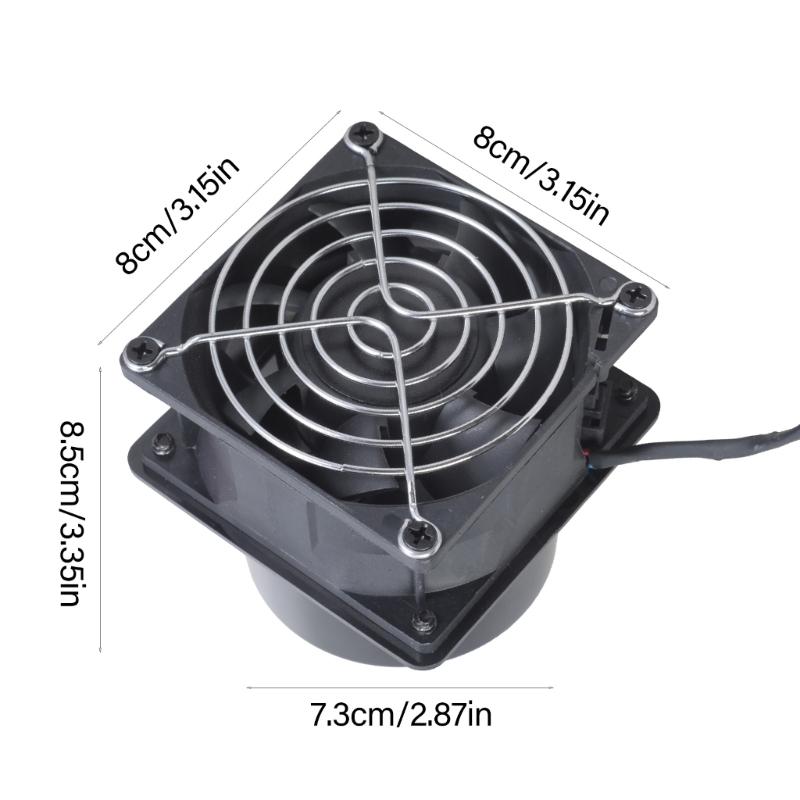 81CFM 5700RPM Air Mover Inline Duct Fan Blower Fan Ventilation System Easy Assembly ABS Construction
