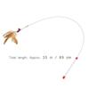 Hot Sale Steel Wire Teasing Cat Stick New Butterfly Colorful Turkey Feathers Fish Cute Bell Playing Toys Supplies