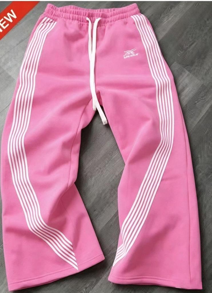 2025 Autumn/Winter Men's Striped Hip Hop Straight-Leg Casual Pants
