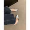Retro gentle bow ladyshoes shallow mouth inner height increase grandma shoes spring and summer single shoes fairy shoes