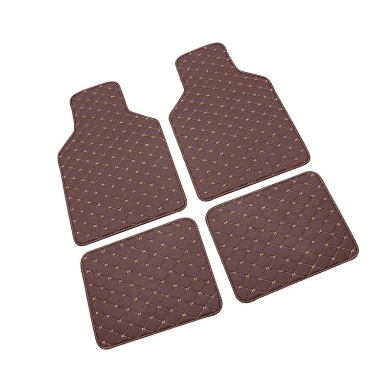 PVC Leather Quilted Car Floor Mats for Right-Hand Drive Vehicles