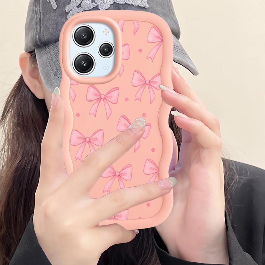 Rosa Schleife Mode Hülle für Xiaomi Redmi 12C A1+ A2 Plus 14C 9T 10C 10A A3 A5 13C 9C Weiche Handyhülle