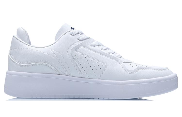 Li Ning Street Player Comfortable Low top Skateboard Shoes Unisex White Blue AGCQ251-6
