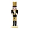 Wooden Nutcracker Guard Tabletop with Display Base Festive Freestanding Holiday