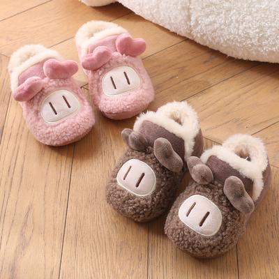 BotasWinter New Plush Child Snow Boot Plush Girl Cotton-padded Shoe Cute Boy House Shoe Cartoon Child Shoe Anti Slip Padded Boot