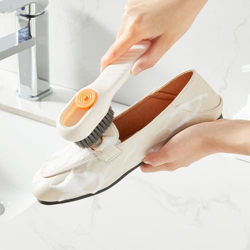 Shoe brush, shoe cleaning brush, press-type laundry brush, shoe cleaning brush for indoor shoes, sneaker brush, clothes brush, detergent holder, won't