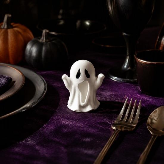 Indoor Spooky Decorations 3D Printed Ghost Figurine, Small Statue, Halloween Decorative Figurines Cute Desktop Decoration for Party Tabletop