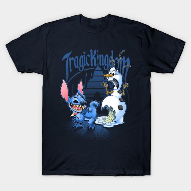 

Men Black Print T-shirt Tragic Kingdom No-Cut Transfer Paper Print Cotton Tshirt L тёмно-синий