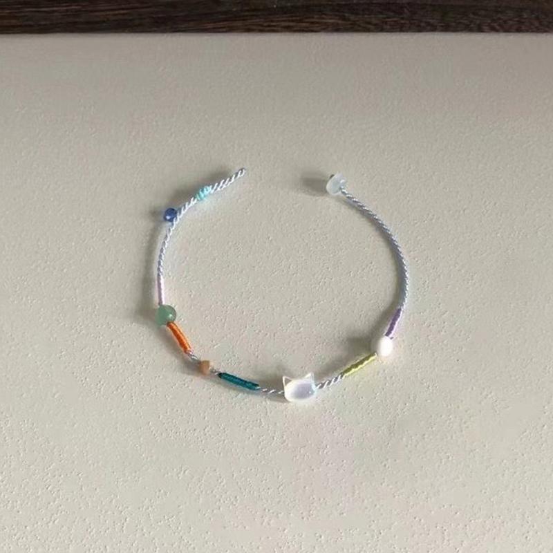 Pulseira Exquisita de Contas de Peixe Pequeno para Gato, Simples, Personalidade, Corrente de Pulso Feminina, Joia de Festa, Presente
