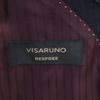 VISARUNO Made In Japan Wool Stripe Suit Setup Navy Men's Used