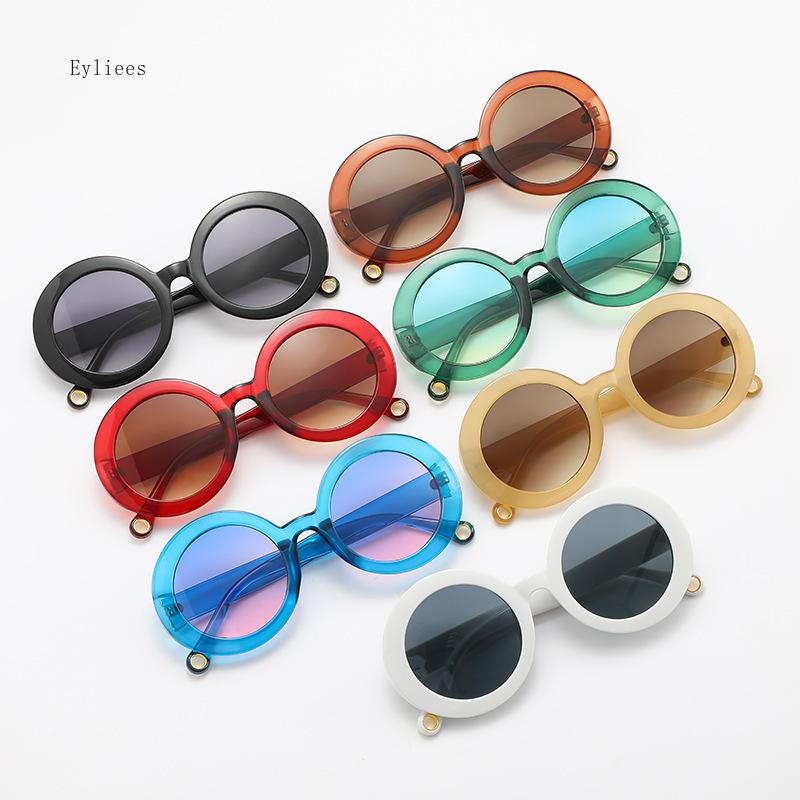 Unisex Big Round Sunglasses Retro Oversized Shade For Women Men Brand Designer Good Quality Green Black Uv400