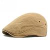Unisex Reversible Cotton Flat Cap Japanese Style Dual Wear Ivy Cap Retro British Beret Sun Protection Cabbie Hat Duckbill Cap