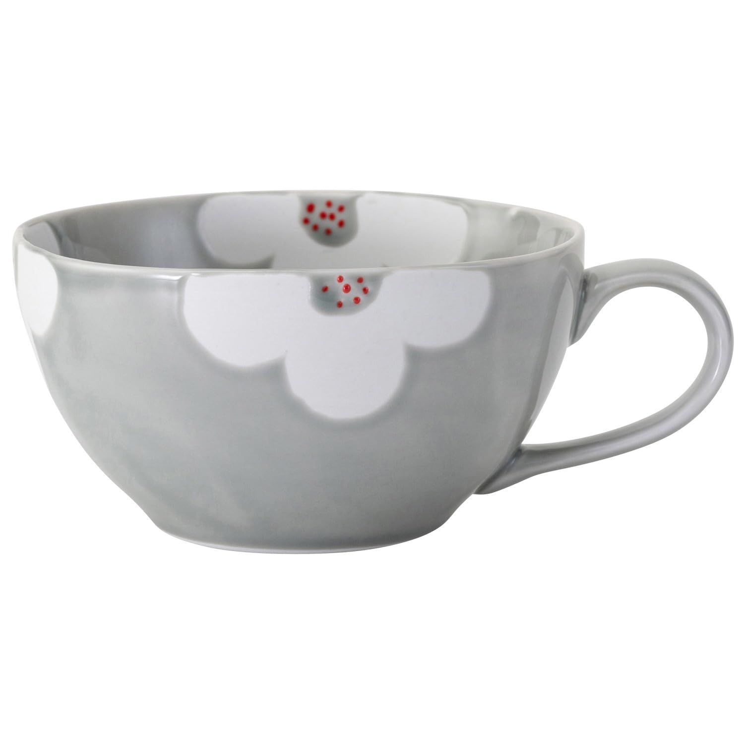 

Hasamiyaki Mug Large Capacity Approximately 400ml Botanica Gray Microwave Safe Dishwasher Safe 25376