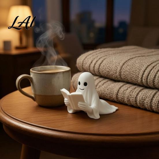 Spooky Bookish Presents Ghost Reading Book Bookmark 3D Printed Halloween Page Marker Practical Clips Lightweight PLA Clip for Students And