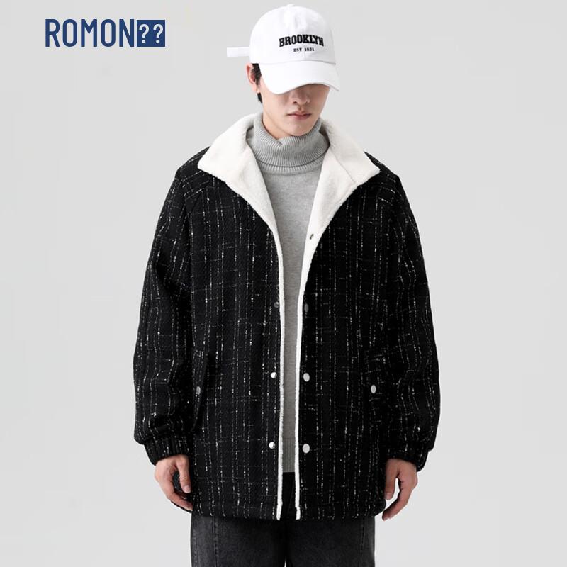 ROMON Men's Loose Fit Business Casual Jacket