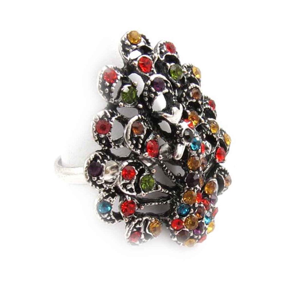 Les Trésors De Lily [J8014] - Designer-Ring 'Majestic Peacock'
