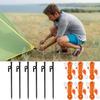 6Pcs Outdoor Tent Nail 6Pcs Adjustable Metal Gears Pulley Ropes Heavy Duty Steel Pegs Tent Stakes for Camping Awning Tent