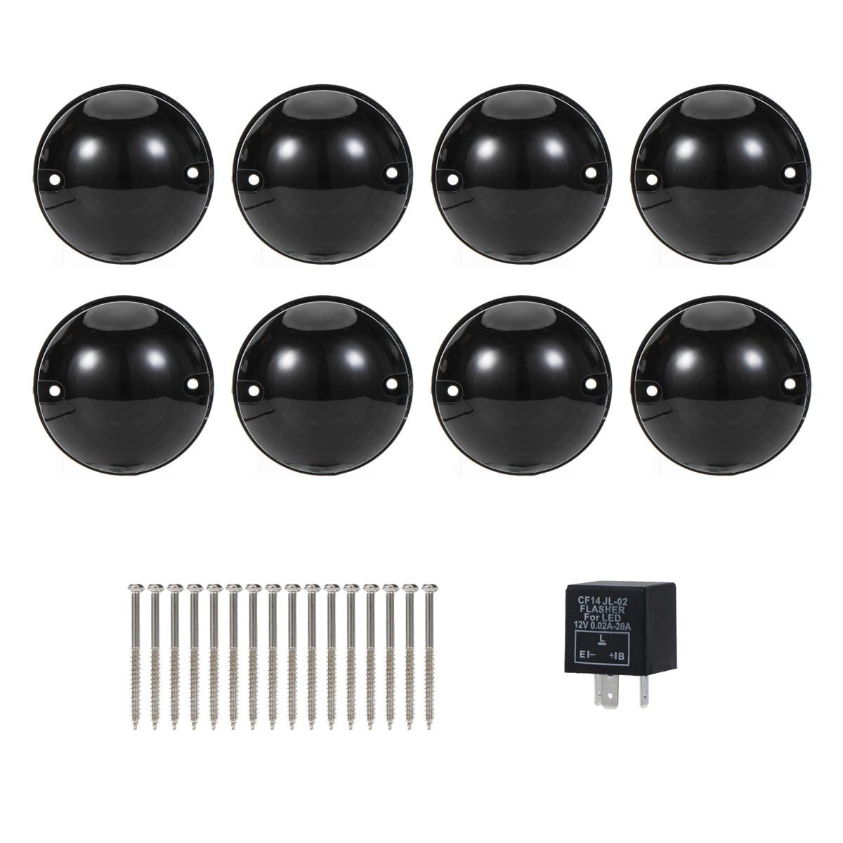 

For Land Rover Defender 90 110 Smoked Lens Brake Lights Turn Signal Position Light Side Marker Lamp Tail LED 73MM