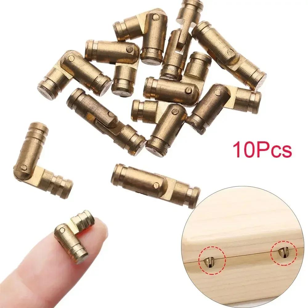 10 Pezzi Mini Scatola di Legno Cerniera Nascosta Cilindrica per Scatola di Vino in Legno Cerniera Chiusura Morbida Piegata Scatola per Gioielli Forniture Ferramenta Fai da Te