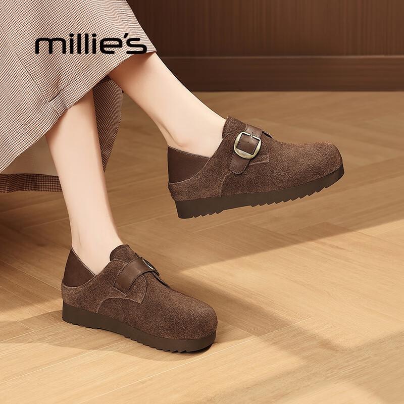 Millies Women s Genuine Leather Platform Birks 37