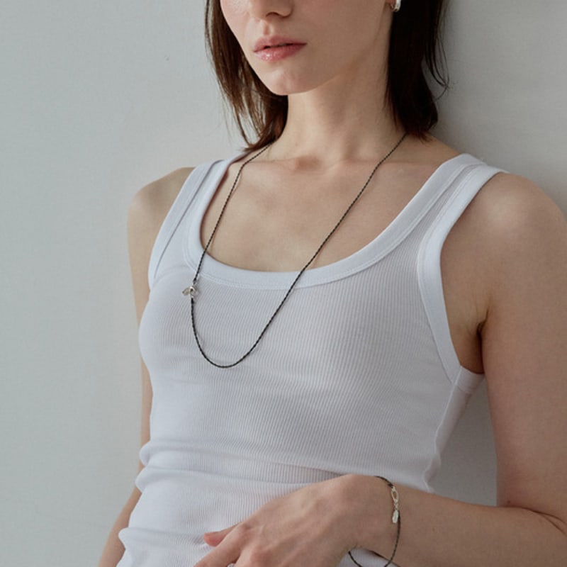 TIERNO B.003/TWIST CHAIN BRACELET_BLACK