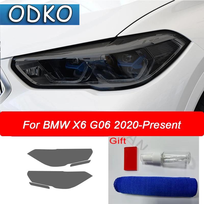 Für BMW X1 F48 X2 F39 X3 F25 G01 X4 F26 G02 X5 F15 G05 X6 F16 G06 X7 Auto Scheinwerfer Tönung Rauchschwarz Schutzfolie TPU Aufkleber