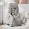 Recliner Chair with Lift Function Light Gray Microfiber Fabric