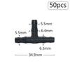 50pcs 3/5 4/7mm Garden Hose Barbed Connectors Tee Elbow Cross End Plug Fitting Coupling Drip Irrigation System Watering