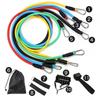 11-teiliges Set Muskeltrainingsgurte, Multifunktionales Fitness-Spannband, Fitness-Spannungstrainingsgurt, Elastisches Seil