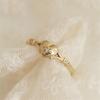 Modern Gold Colored Heart Motif Ring Adornment Alloy Sturdy Finger Ring Jewelry For Women Comfort Fit Sizes 5 11