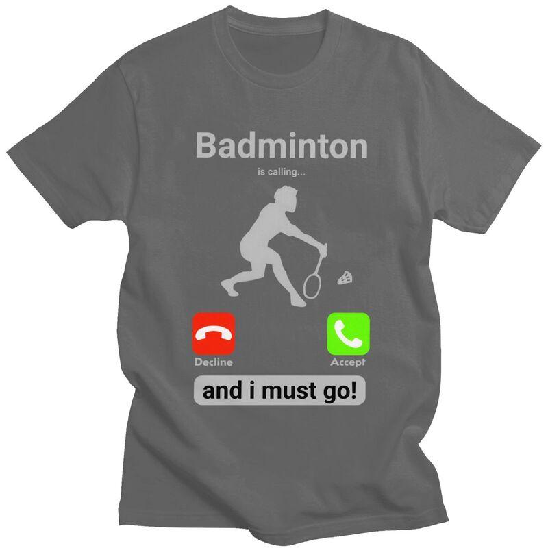 T-shirt da Badminton per Uomo Cotone Puro Magliette Regalo San Valentino T-shirt Manica Corta T-shirt alla Moda Abbigliamento