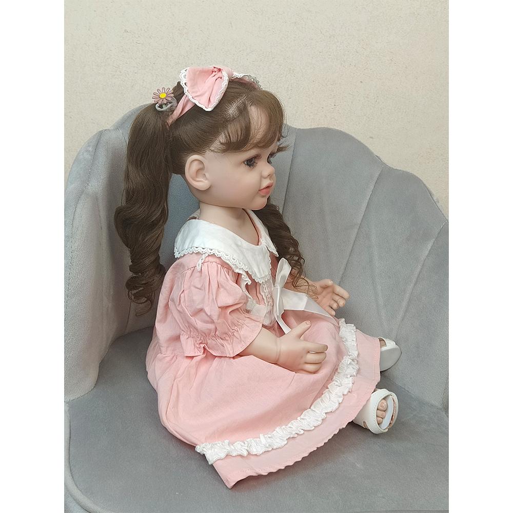 

Модная игрушка для всего тела, мягкий силикон, реалистичное настоящее прикосновение, возрождается, милая Бетти для маленьких девочек, с маленькими волнистыми волосами, кукла-принцесса для малышей