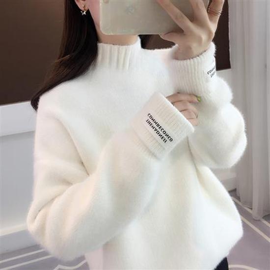 Women Sweater Casual Turtleneck Female Pullover Long Sleeve Warm Soft Autumn Winter Knitted
