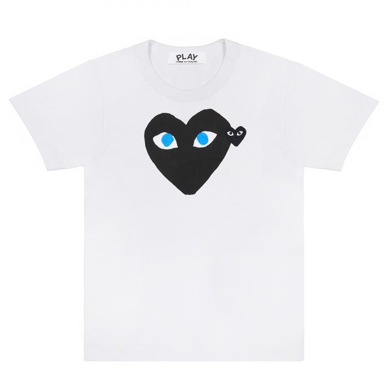 Popolare nuova versione giapponese di T-shirt per coppie Kawaku amore uomini e donne con la stessa stampa a maniche corte CDG gioca Baoling