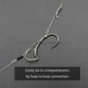 3pcs/pack Carp Fishing Line Loop Rig 35LB/15.9kg KLOR HOOK Size 2 4 6 8 Ready-Tied Soft Hook Link Sections Combi Rig Hair Rigs Carp Fishing Tackle