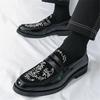 Luxury Fashion Designer New Arrival Embroidery Patchwork Casual Shoes For Men Penny Loafter Formal Wedding Dress Homecoming